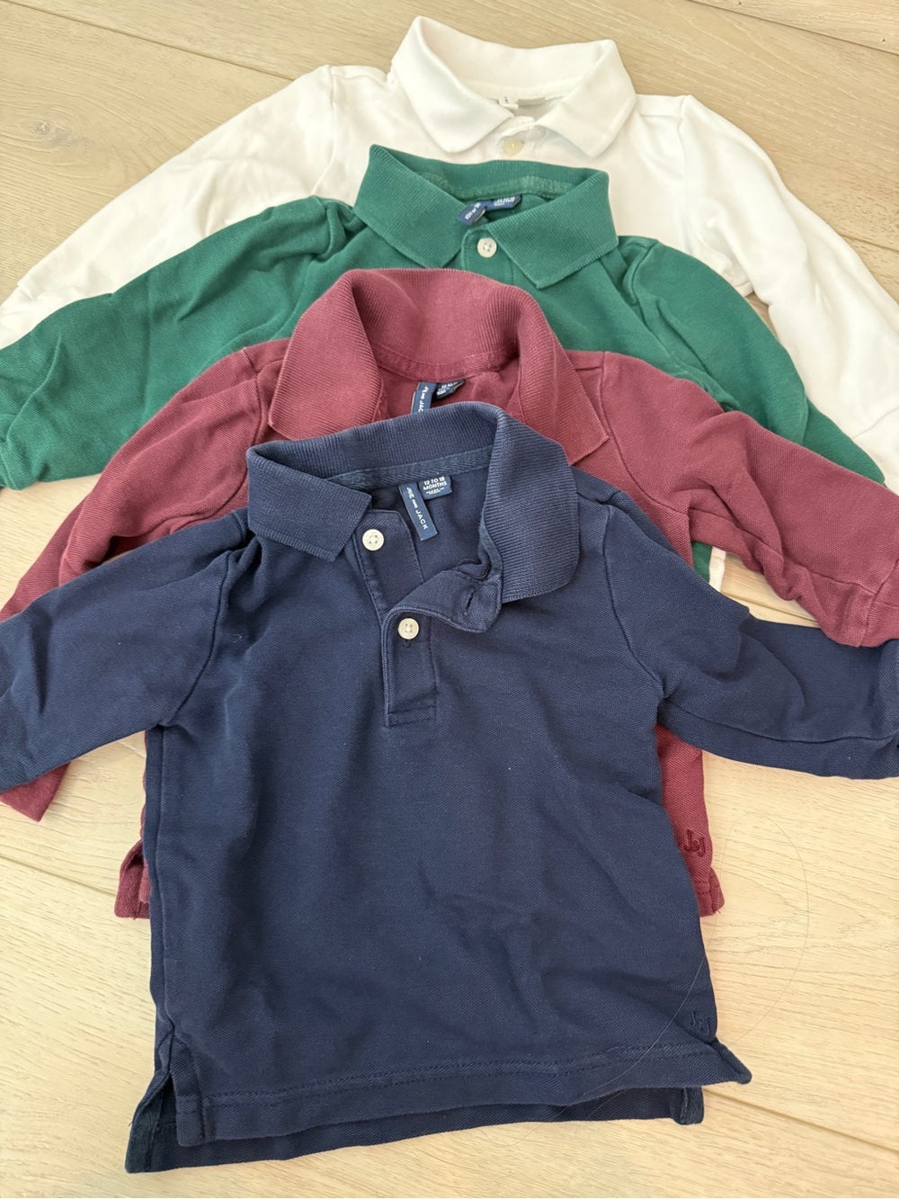 Janie and Jack long sleeve polos 12-18 month